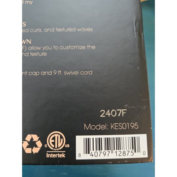 Kristin Ess 3-In-One 1.25 Inch Ceramic Flat Iron Black New Open Box KES0195 - Picture 8 of 8